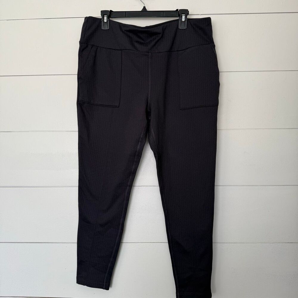 Mondetta Women’s XXL Black Gray Patterned Ankle Pants Pull On
